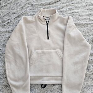 PINK Victoria's Secret Cream Quarter-Zip Sweater